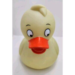 Vintage Prestige Giant 9" Tall 10" Long‎ Pale Yellow Rubber Duck